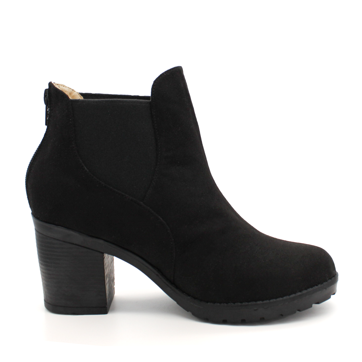 Botín con tacón Exterior Piel sintética Color Negro Para Mujer De RBCOLLECTION