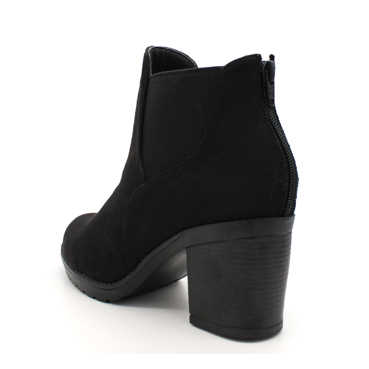 Botín con tacón Exterior Piel sintética Color Negro Para Mujer De RBCOLLECTION