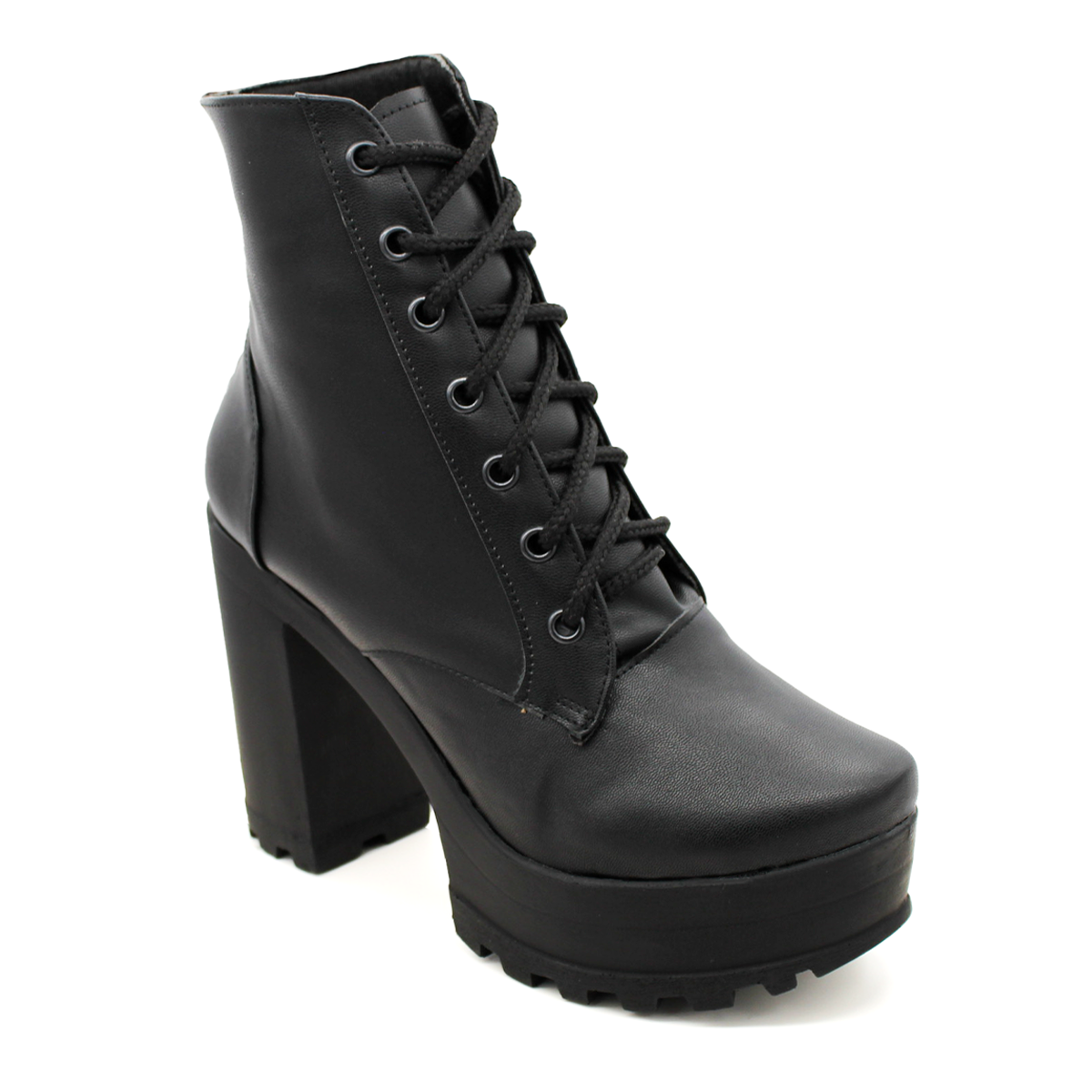 Botín con tacón Exterior Piel sintetica Color Negro Para Mujer De RBCOLLECTION