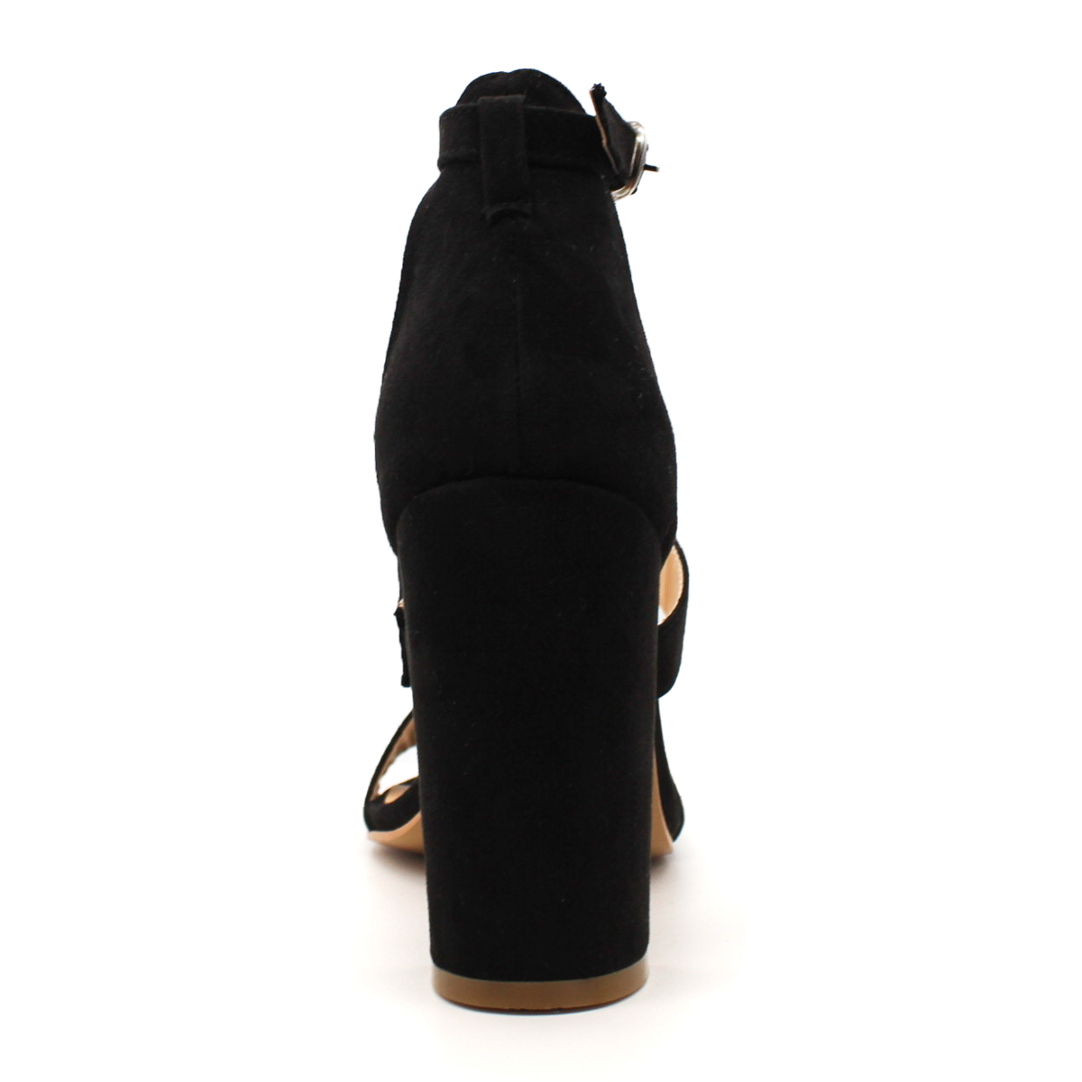 Sandalia con tacón Exterior Gamuza sintética Color Negro Para Mujer De RBCOLLECTION