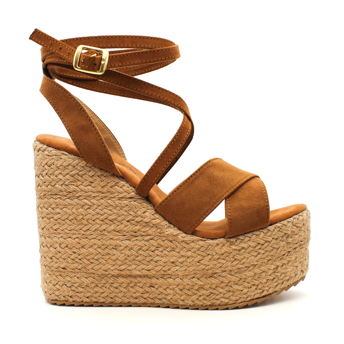 Sandalias con plataforma Exterior Gamuza sintética Color Café Para Mujer De RBCOLLECTION