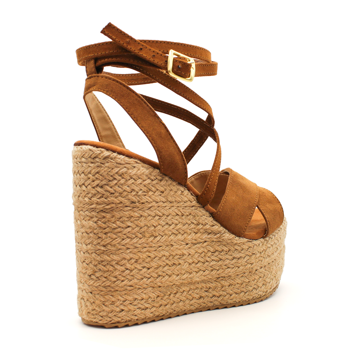 Sandalias con plataforma Exterior Gamuza sintética Color Café Para Mujer De RBCOLLECTION