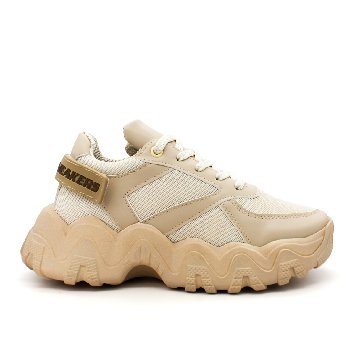 Tenis tipo deportivo Exterior Piel sintética Color Beige  Para Mujer De RBCOLLECTION