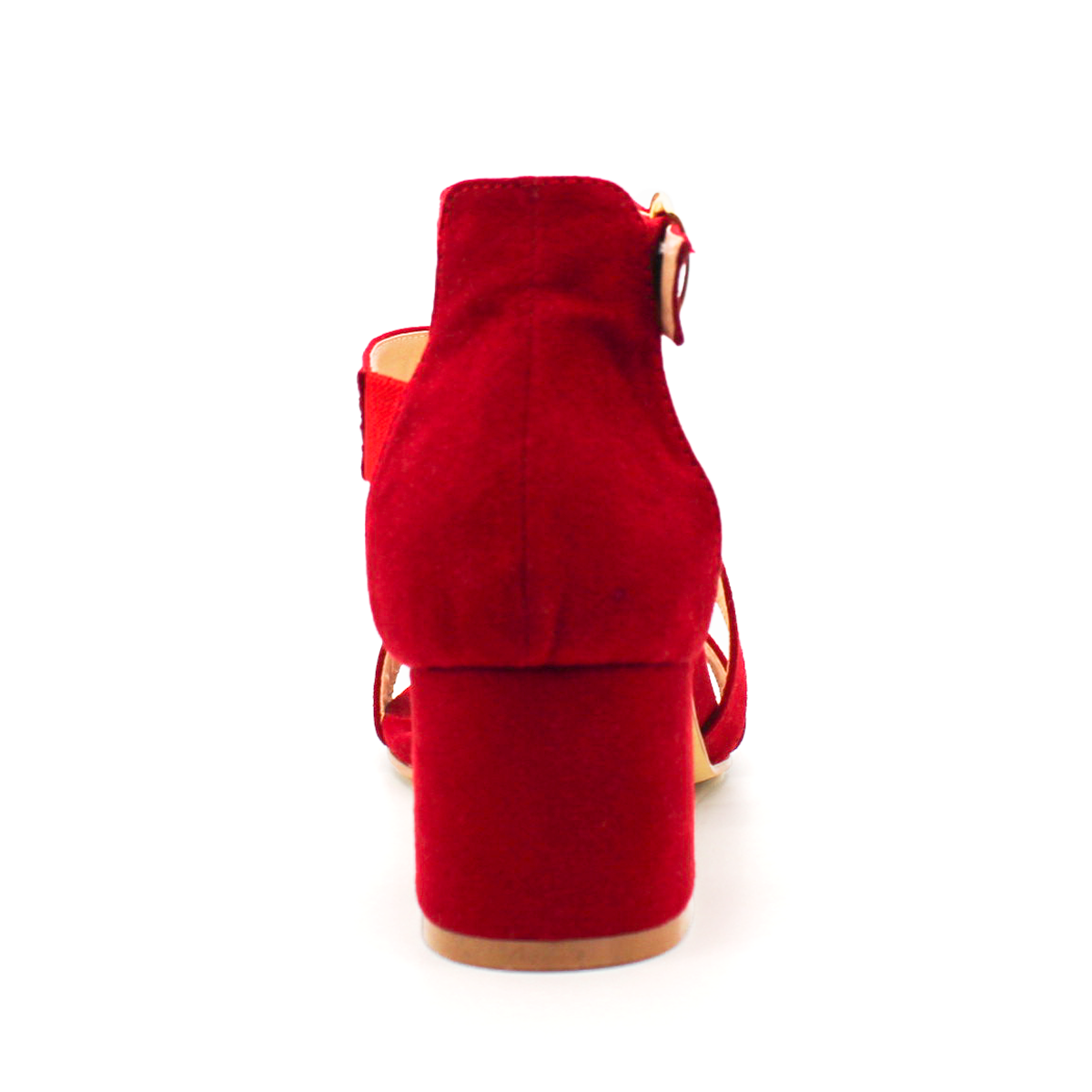 Sandalia con tacón Exterior Gamuza sintética Color Rojo Para Mujer De RBCOLLECTION
