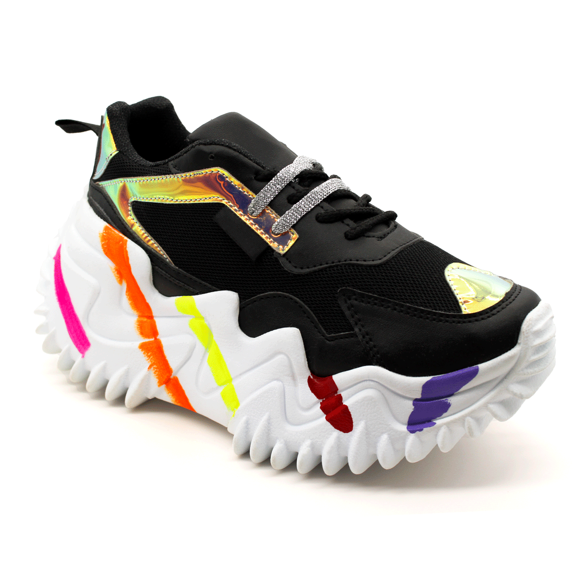Tenis tipo deportivo Exterior Sintético Color Negro Para Mujer De RBCOLLECTION