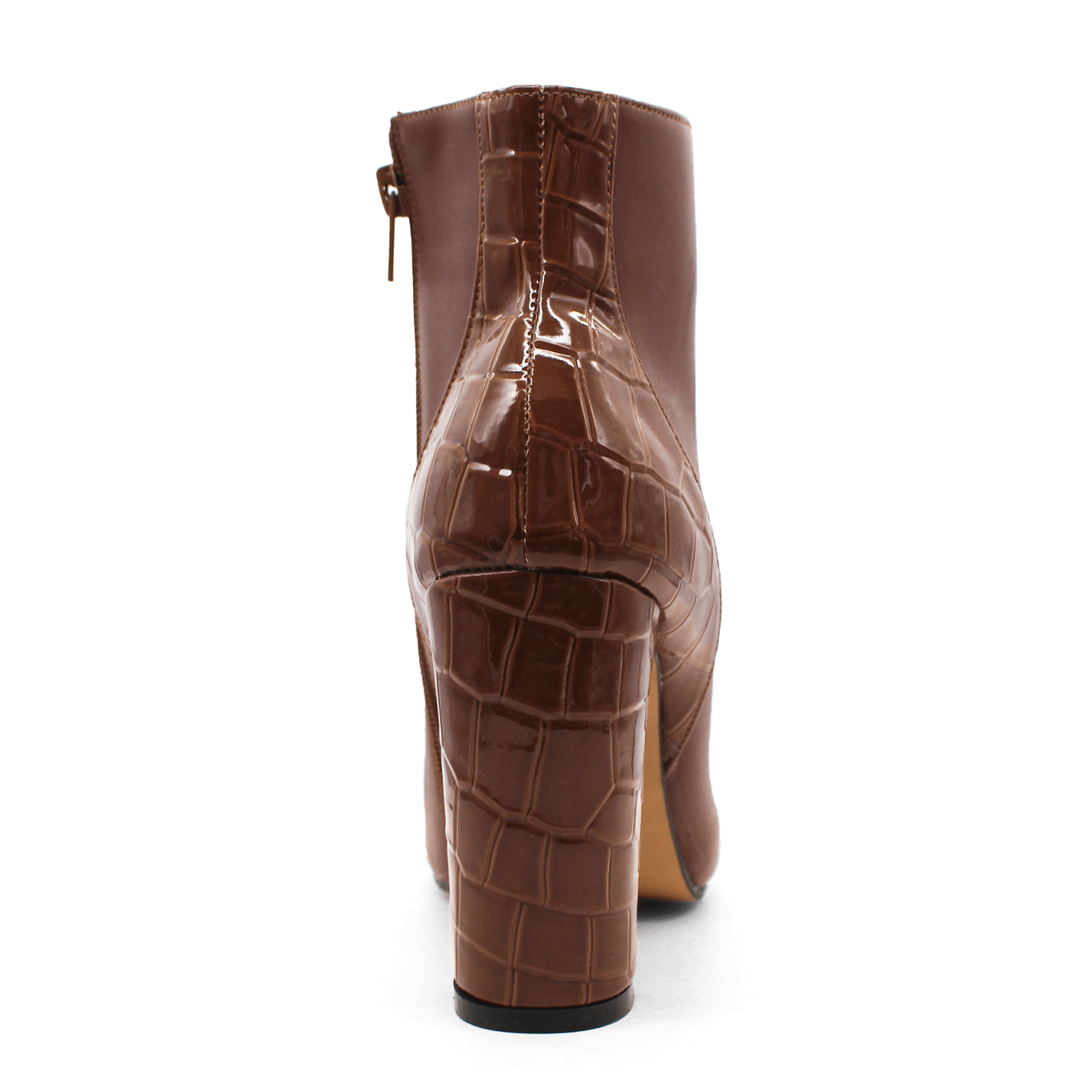 Botín con tacón Exterior Piel sintética Color Café Para Mujer De RBCOLLECTION