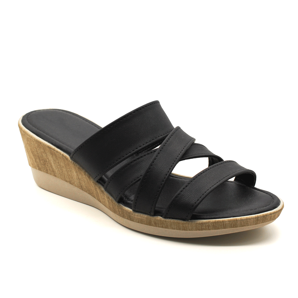 Sandalias con plataforma Exterior Piel sintética Color Negro Para Mujer De RBCOLLECTION