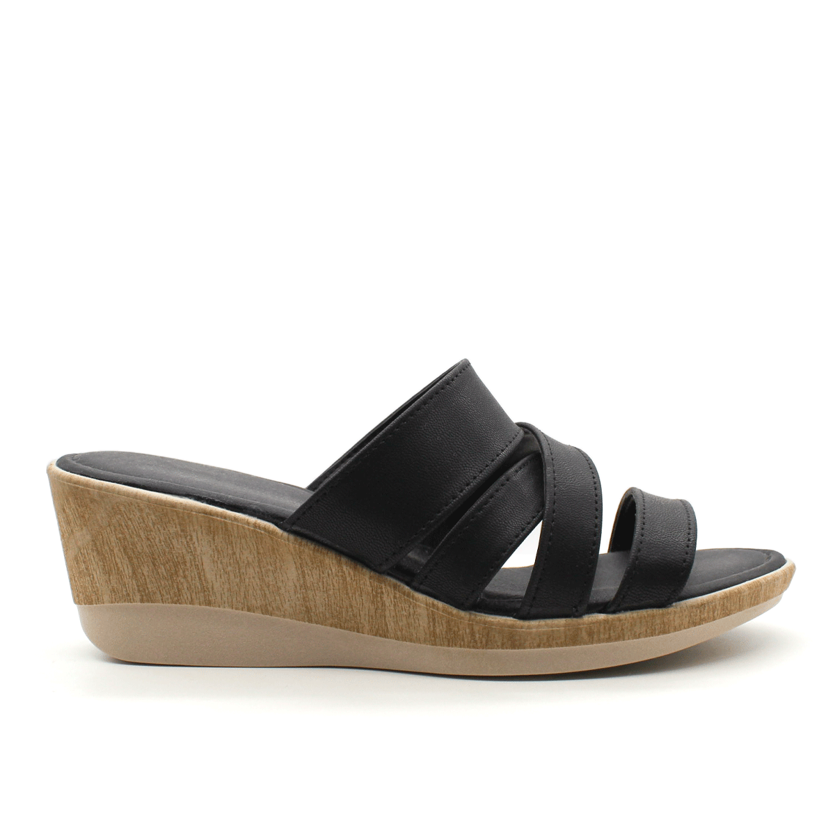 Sandalias con plataforma Exterior Piel sintética Color Negro Para Mujer De RBCOLLECTION