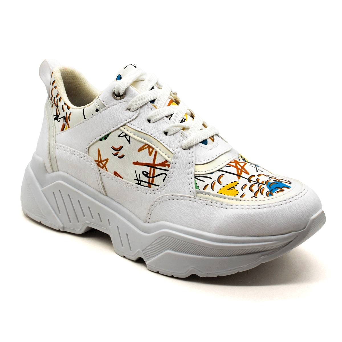 Tenis tipo deportivo Exterior Sintético Color Blanco Para Mujer De RBCOLLECTION