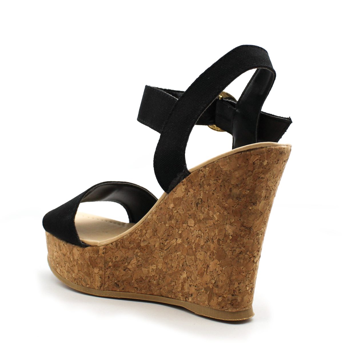 Sandalias con plataforma Exterior Textil Color Negro Para Mujer De RBCOLLECTION