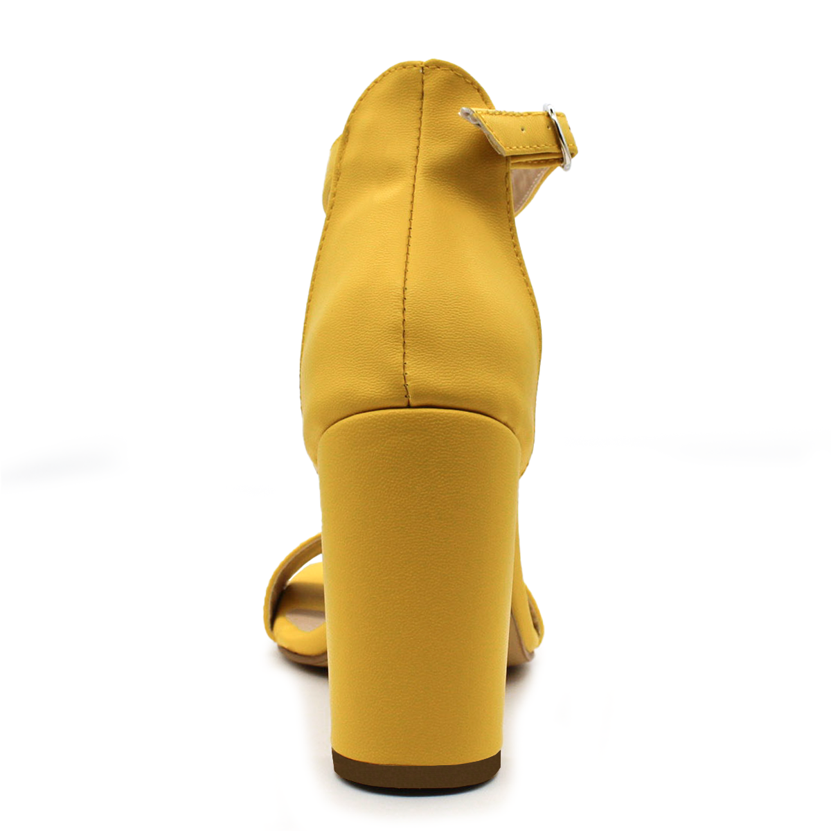 Sandalia con tacón Exterior Piel sintética Color Amarillo Para Mujer De RBCOLLECTION
