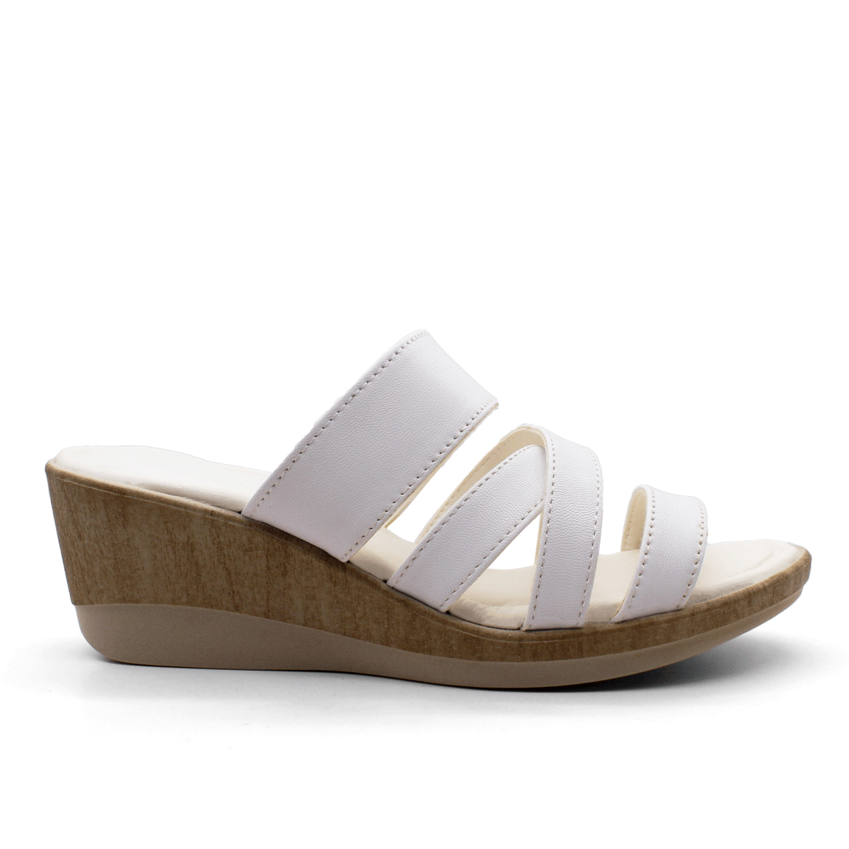 Sandalias con plataforma Exterior Piel sintética Color Blanco Para Mujer De RBCOLLECTION