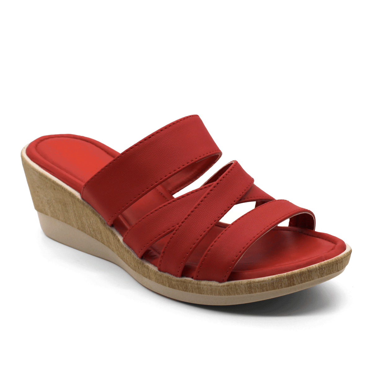 Sandalias con plataforma Exterior Piel sintética Color Rojo Para Mujer De RBCOLLECTION