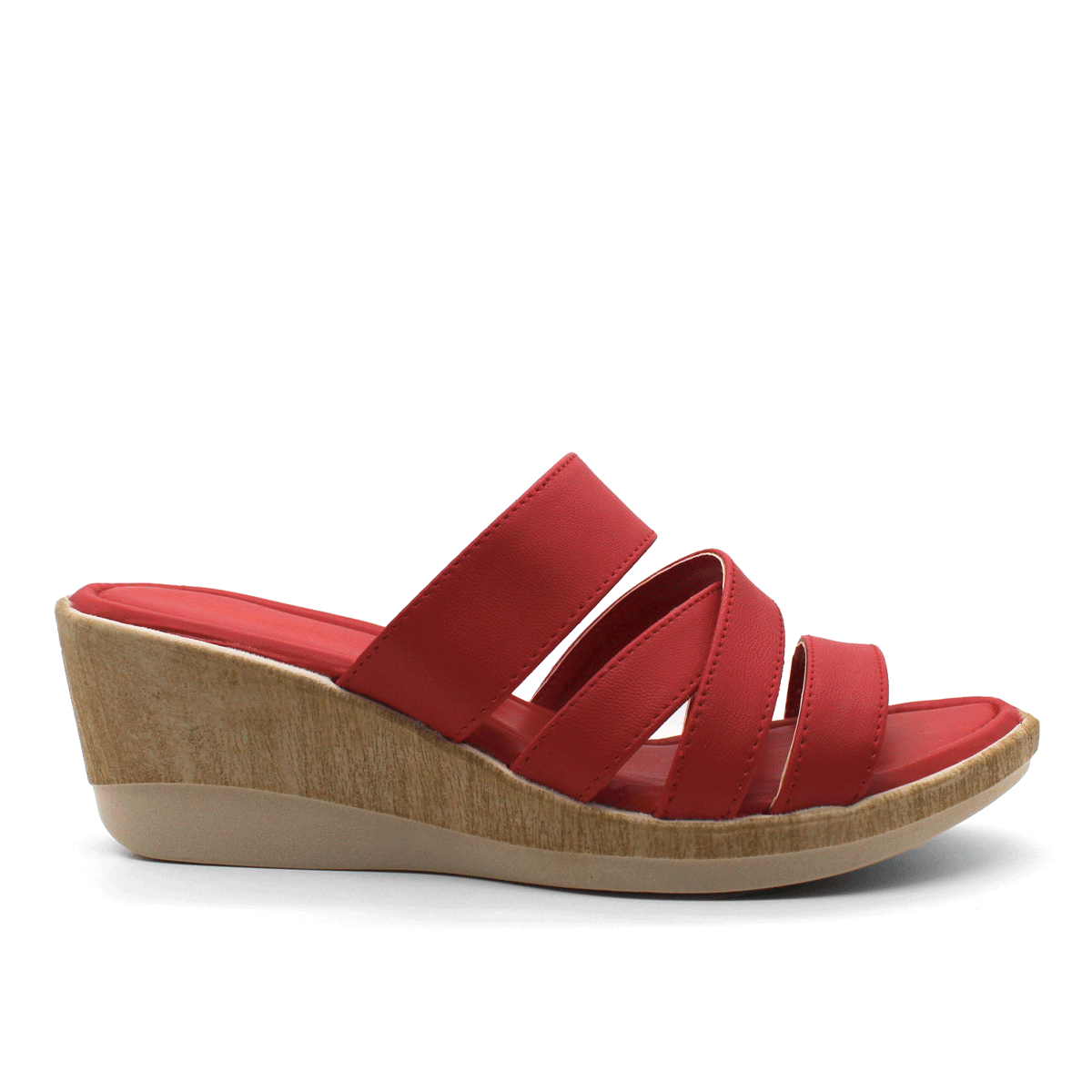 Sandalias con plataforma Exterior Piel sintética Color Rojo Para Mujer De RBCOLLECTION