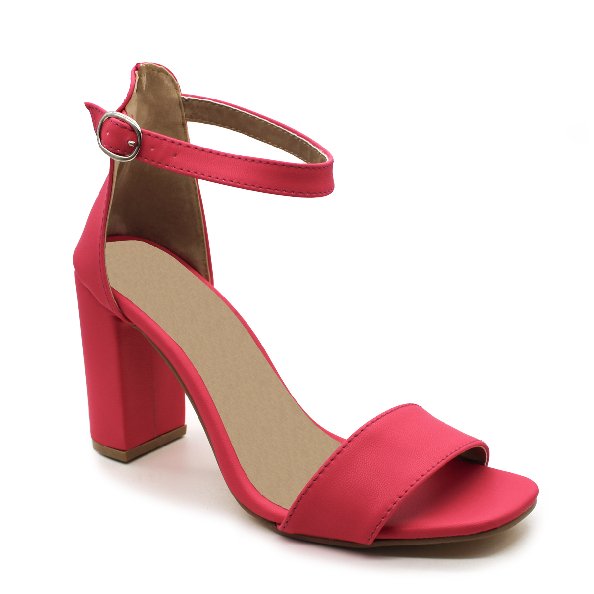 Sandalia con Tacón Exterior Piel sintética Color Rosa Para Mujer De RBCOLLECTION