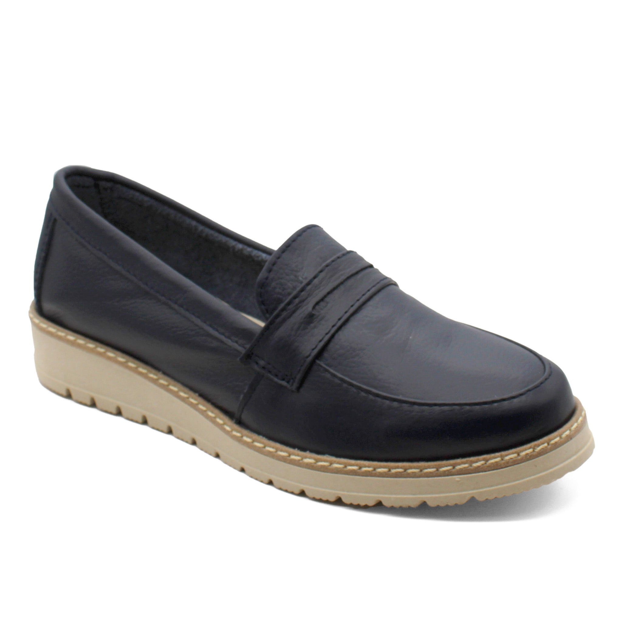 Loafers Exterior Piel Color Azul Para Mujer De RBCOLLECTION