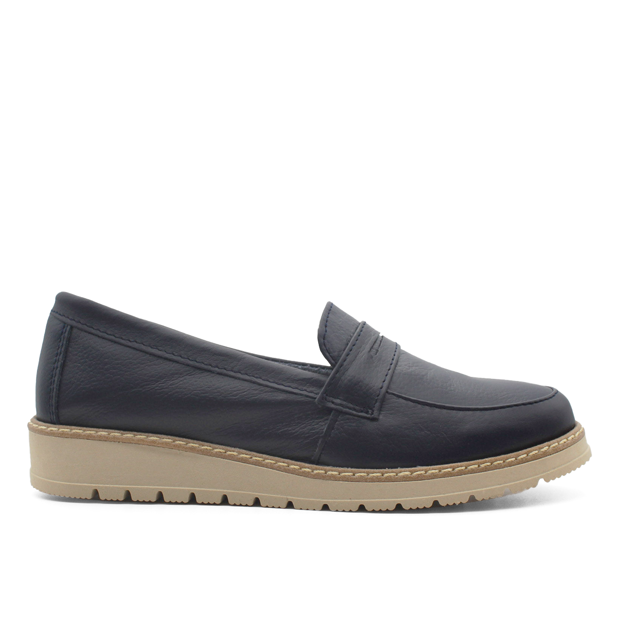 Loafers Exterior Piel Color Azul Para Mujer De RBCOLLECTION