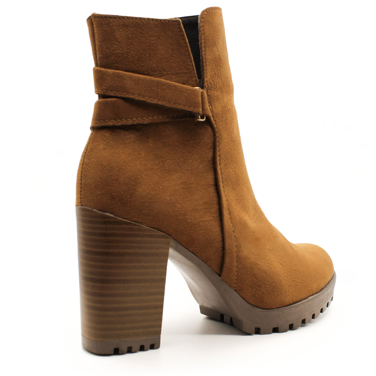 Botín con tacón Exterior Gamuza sintética Color Camel Para Mujer De RBCOLLECTION