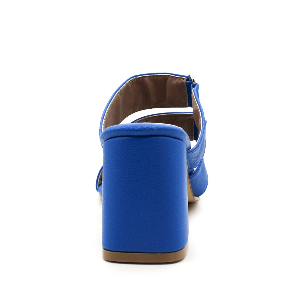 Sandalia con Tacón Exterior Piel sintética Color Azul Para Mujer De RBCOLLECTION