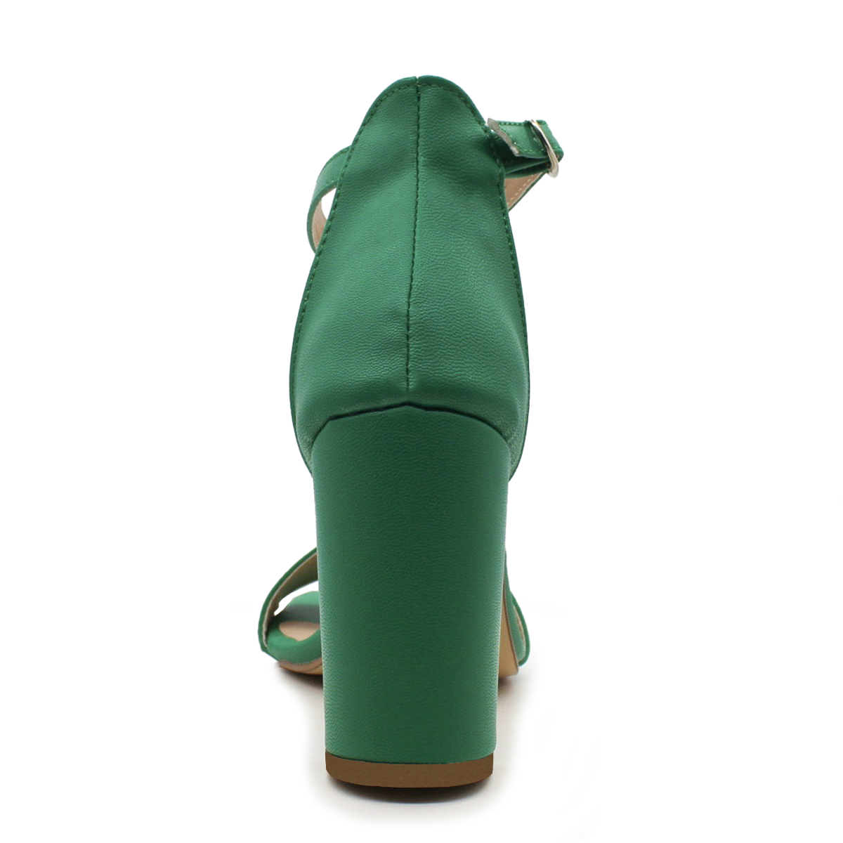 Sandalia con tacón Exterior Piel sintética Color Verde Para Mujer De RBCOLLECTION