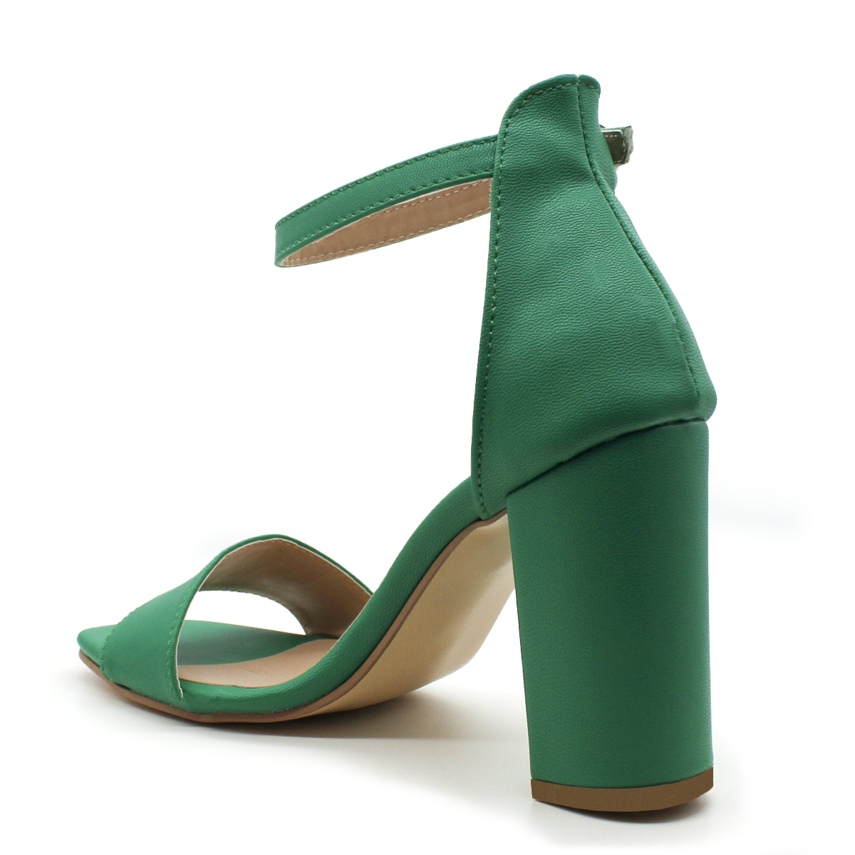 Sandalia con tacón Exterior Piel sintética Color Verde Para Mujer De RBCOLLECTION