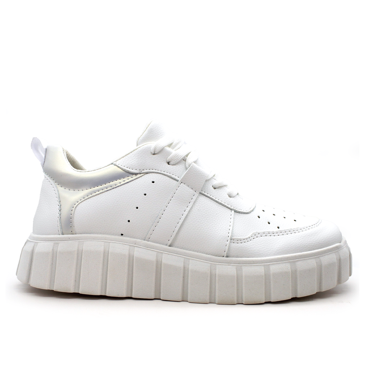 Tenis Tipo Deportivo Exterior Piel Sintético Color Blanco Para Mujer De RBCOLLECTION