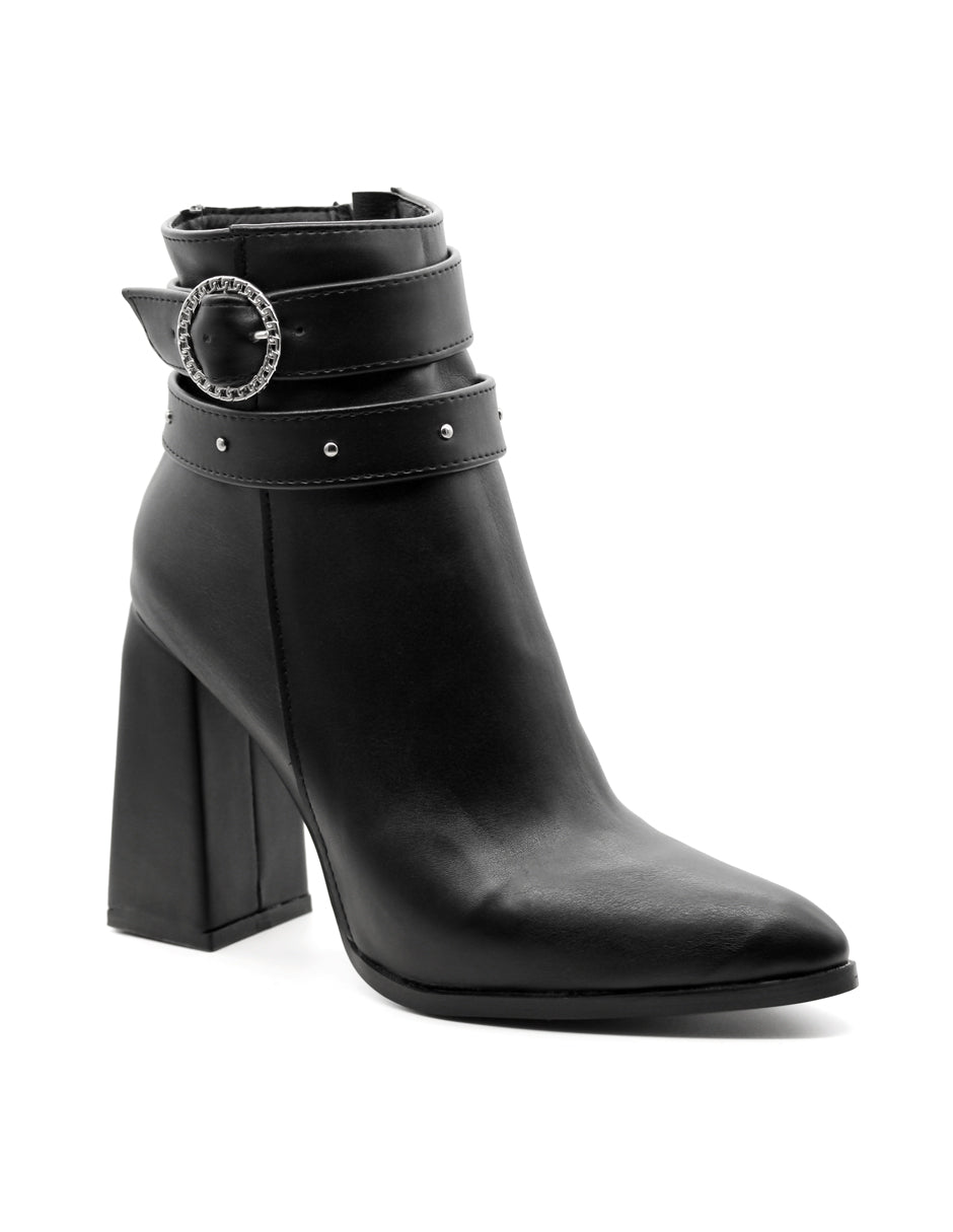 Botín con tacón  Exterior Piel sintética Color Negro Para Mujer De RBCOLLECTION