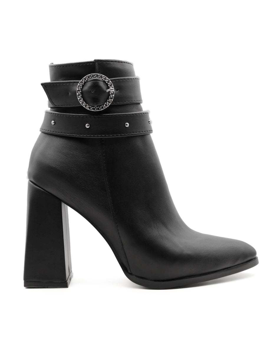 Botín con tacón  Exterior Piel sintética Color Negro Para Mujer De RBCOLLECTION