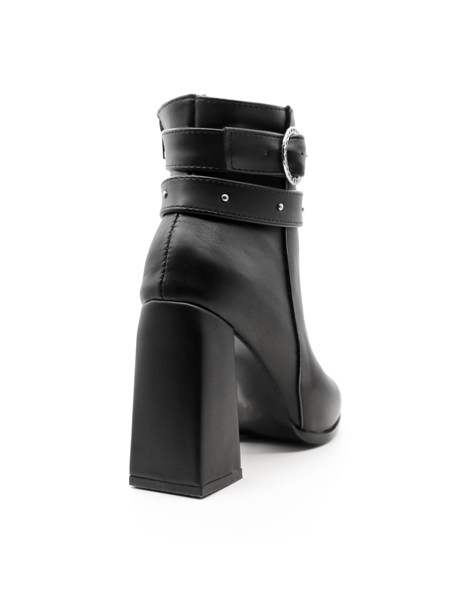 Botín con tacón  Exterior Piel sintética Color Negro Para Mujer De RBCOLLECTION