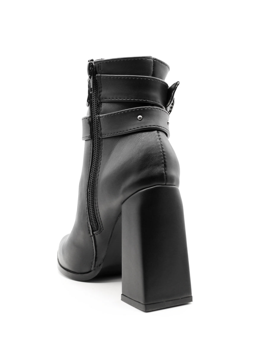 Botín con tacón  Exterior Piel sintética Color Negro Para Mujer De RBCOLLECTION