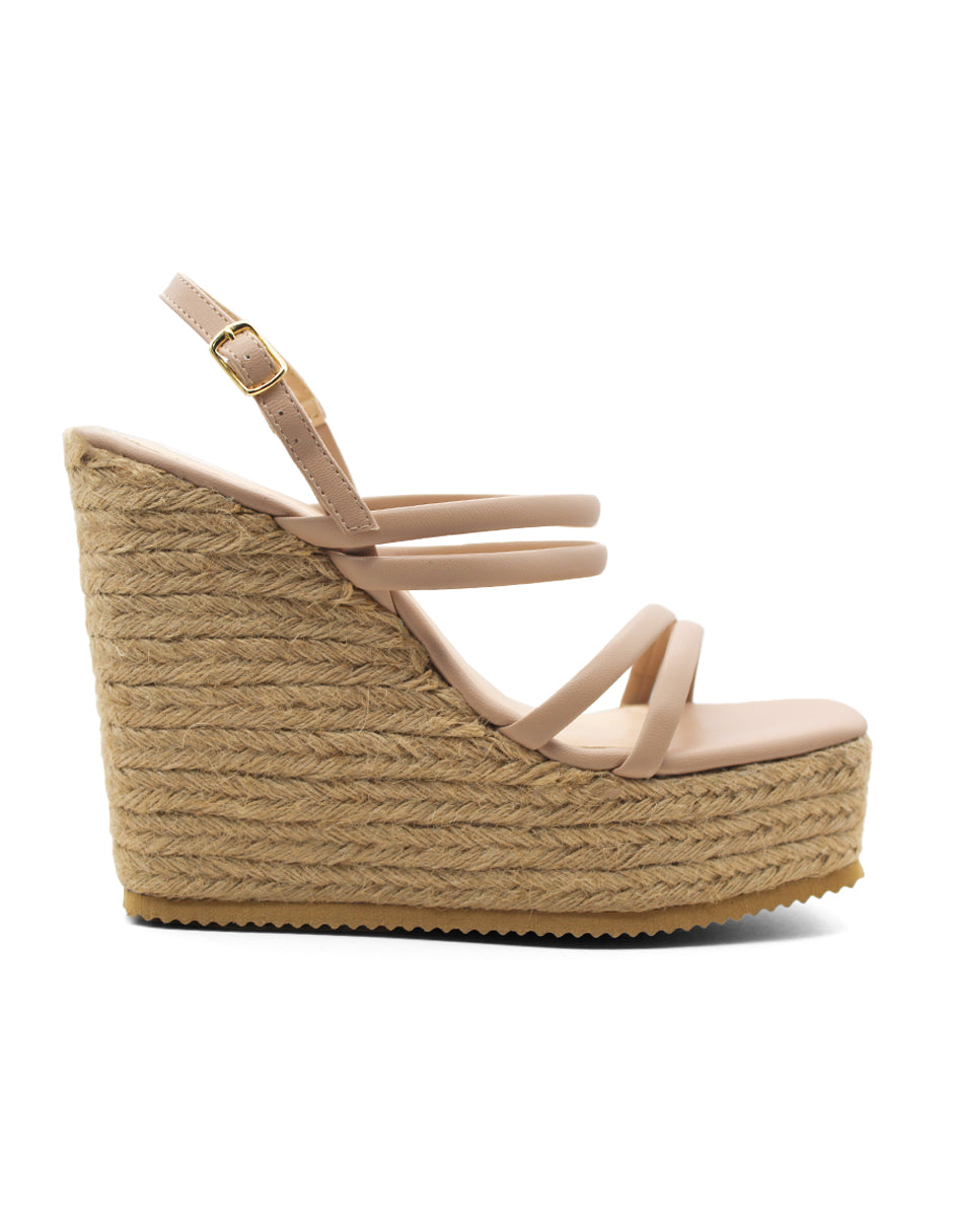 Sandalias con plataforma  Exterior Sintético Color Beige Para Mujer De RBCOLLECTION