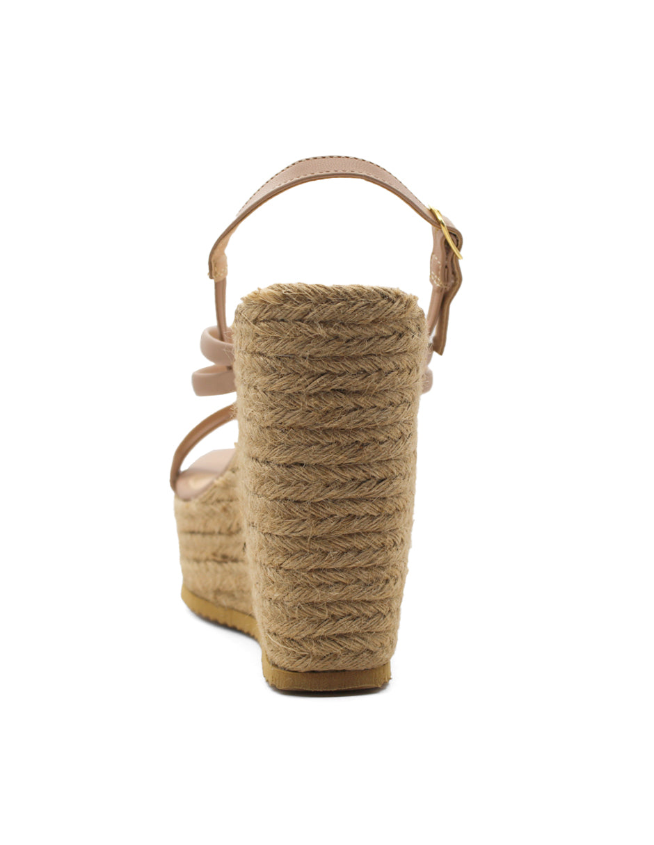 Sandalias con plataforma  Exterior Sintético Color Beige Para Mujer De RBCOLLECTION