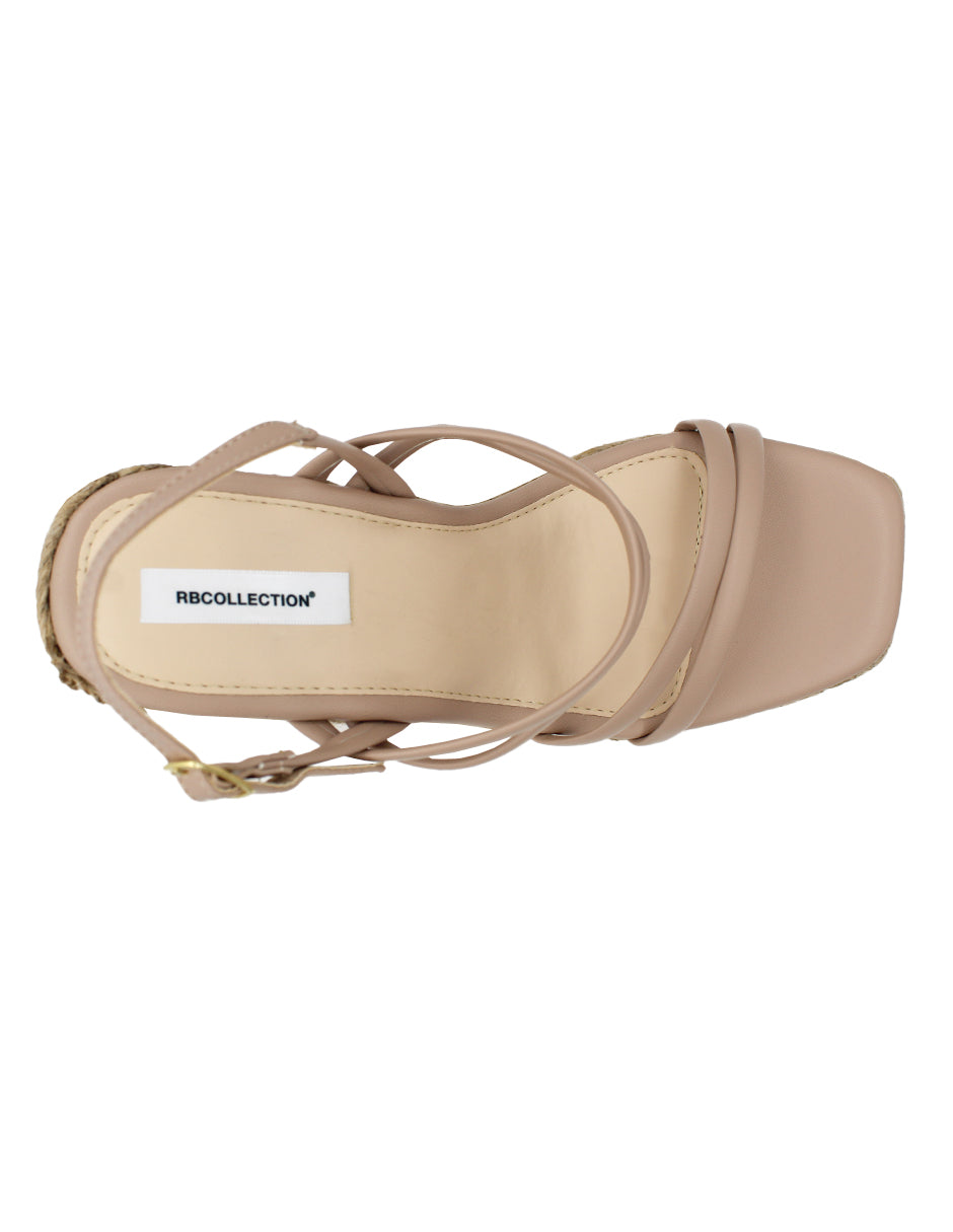Sandalias con plataforma  Exterior Sintético Color Beige Para Mujer De RBCOLLECTION