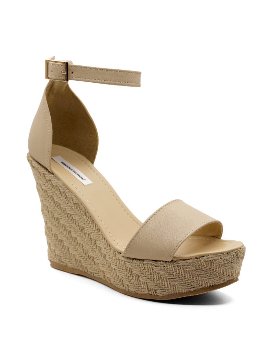 Sandalias con plataforma Loretta Exterior Sintético Color Beige Para Mujer De RBCOLLECTION