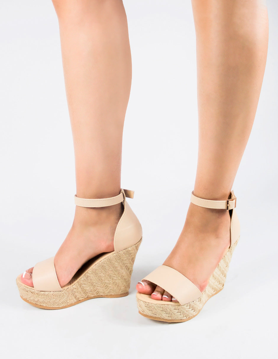 Sandalias con plataforma Loretta Exterior Sintético Color Beige Para Mujer De RBCOLLECTION