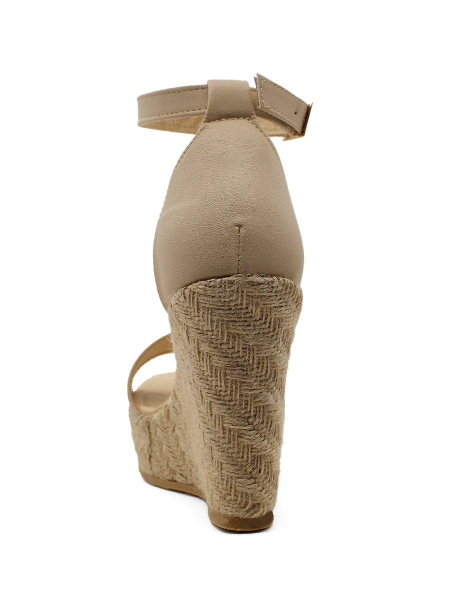 Sandalias con plataforma Loretta Exterior Sintético Color Beige Para Mujer De RBCOLLECTION