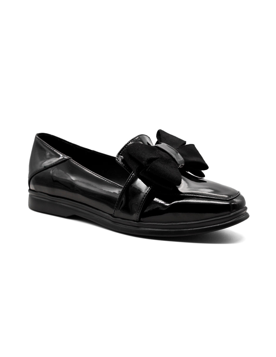 Mocasines Exterior Charol Color Negro Para Mujer De RBCOLLECTION