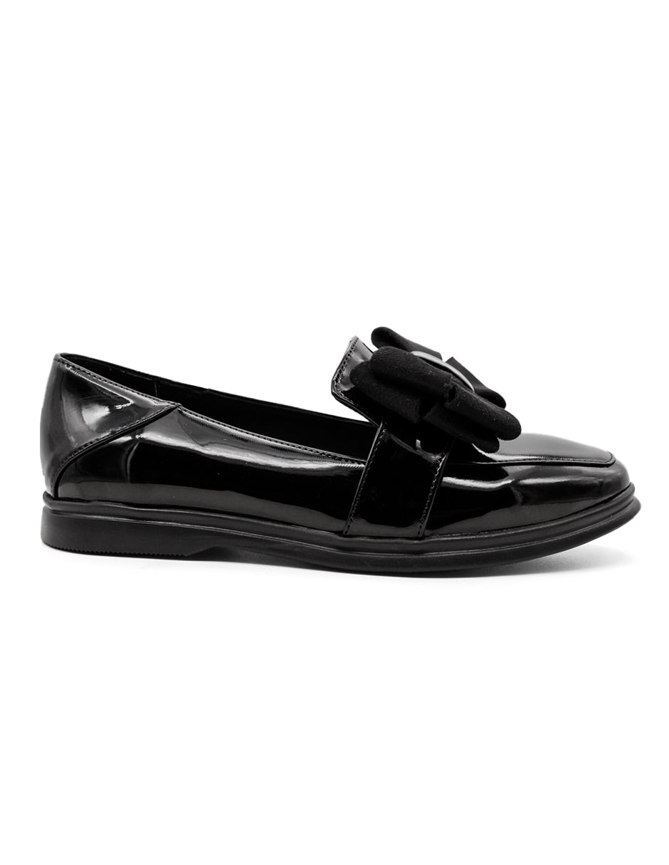 Mocasines Exterior Charol Color Negro Para Mujer De RBCOLLECTION