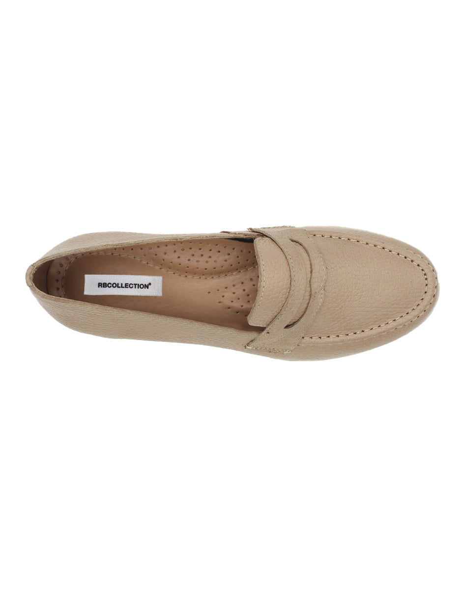 Loafers Exterior Piel Color Late Para Mujer De RBCOLLECTION