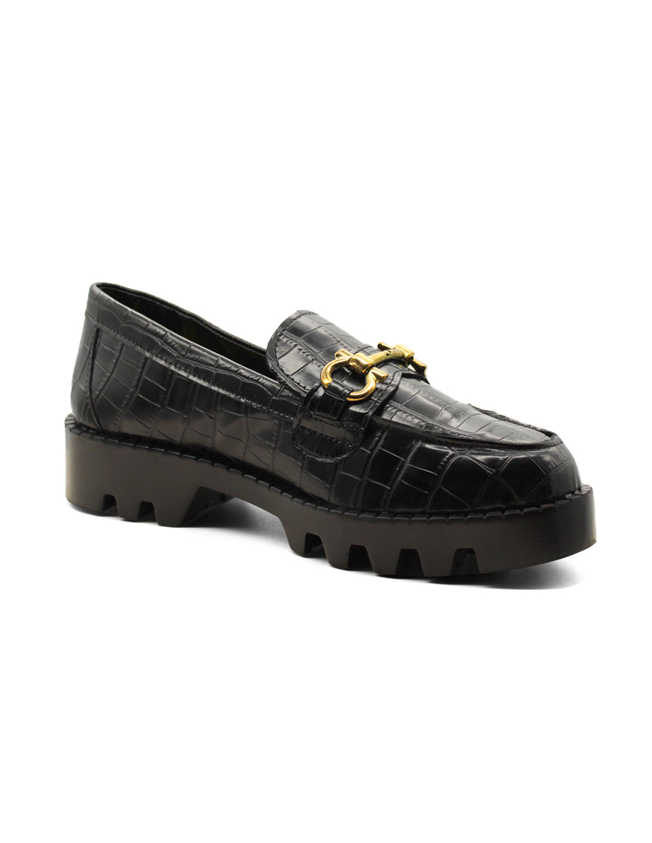 Mocasines Exterior Charol Color Negro Para Mujer De RBCOLLECTION
