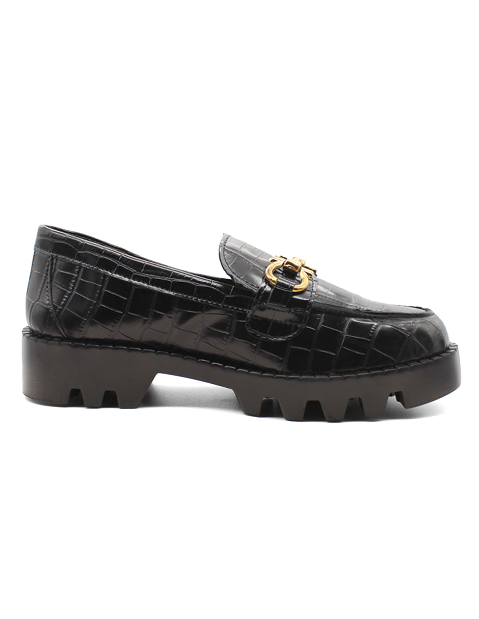 Mocasines Exterior Charol Color Negro Para Mujer De RBCOLLECTION