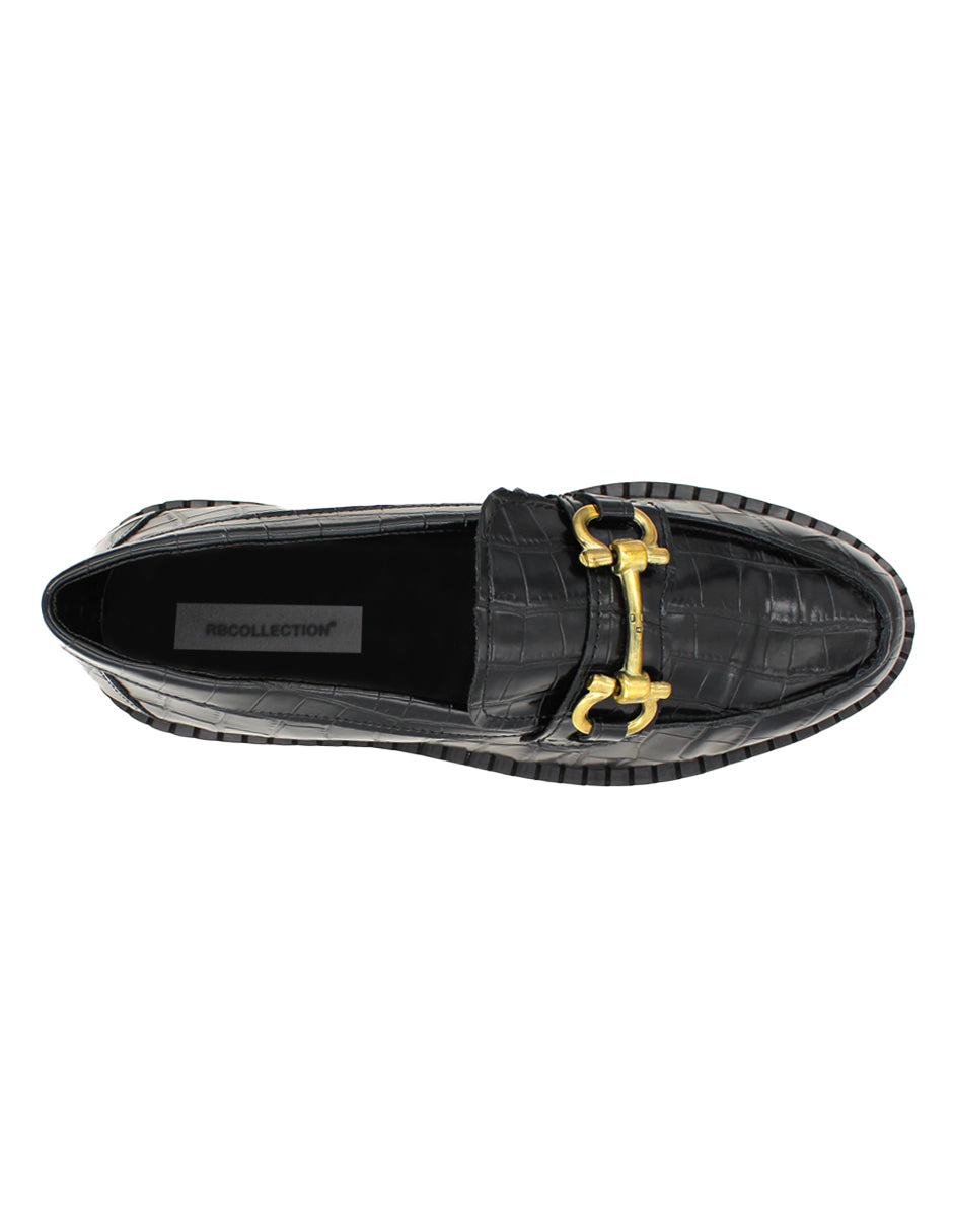 Mocasines Exterior Charol Color Negro Para Mujer De RBCOLLECTION