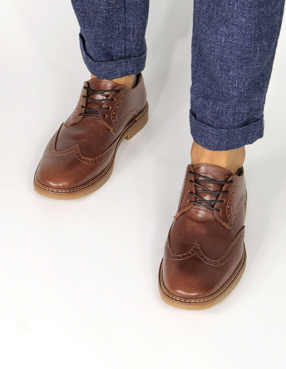 Zapatos de Vestir Exterior Piel Color Café Para Hombre De RBCOLLECTION