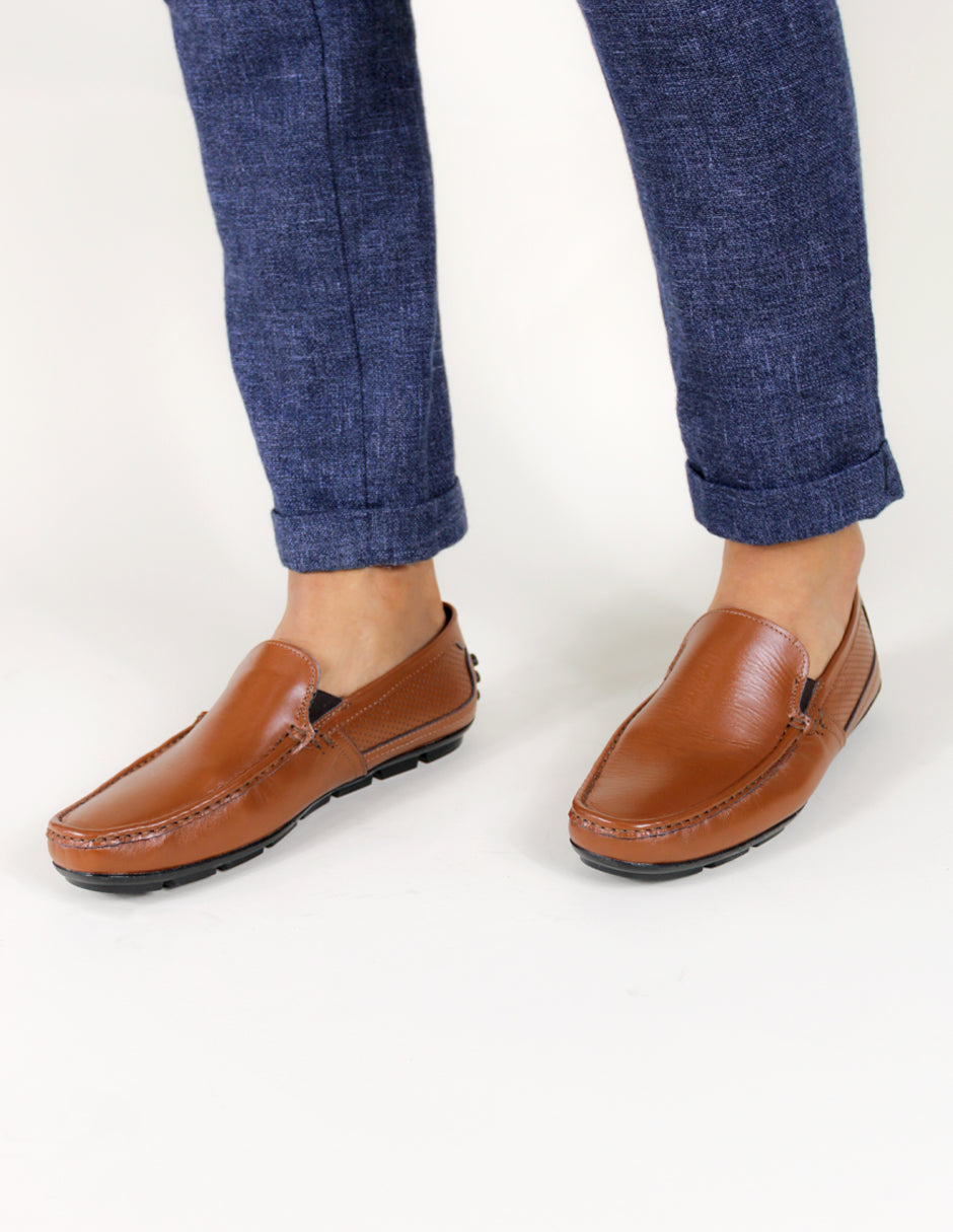 Mocasines Exterior Piel Color Café Para Hombre De RBCOLLECTION