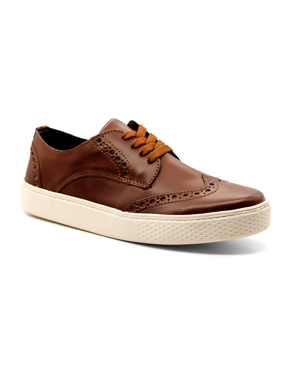 Tenis con cordones Exterior Sintético Color Café Para Hombre De RBCOLLECTION