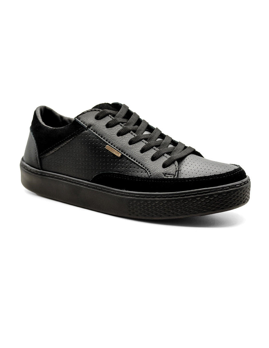 Tenis con cordones Exterior Textil Color Negro Para Hombre De RBCOLLECTION