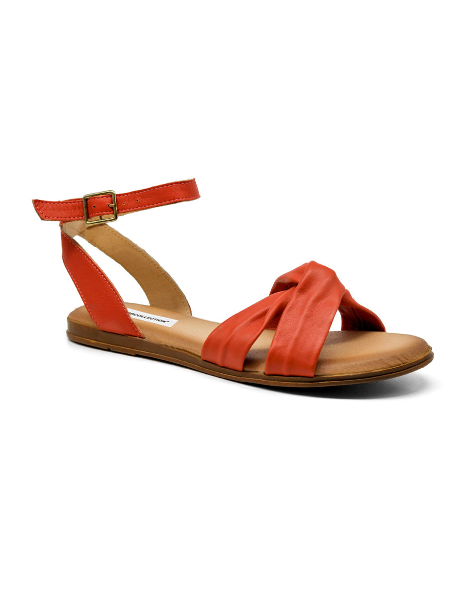 Sandalias de piso Exterior Piel Color Rosa Para Mujer De RBCOLLECTION