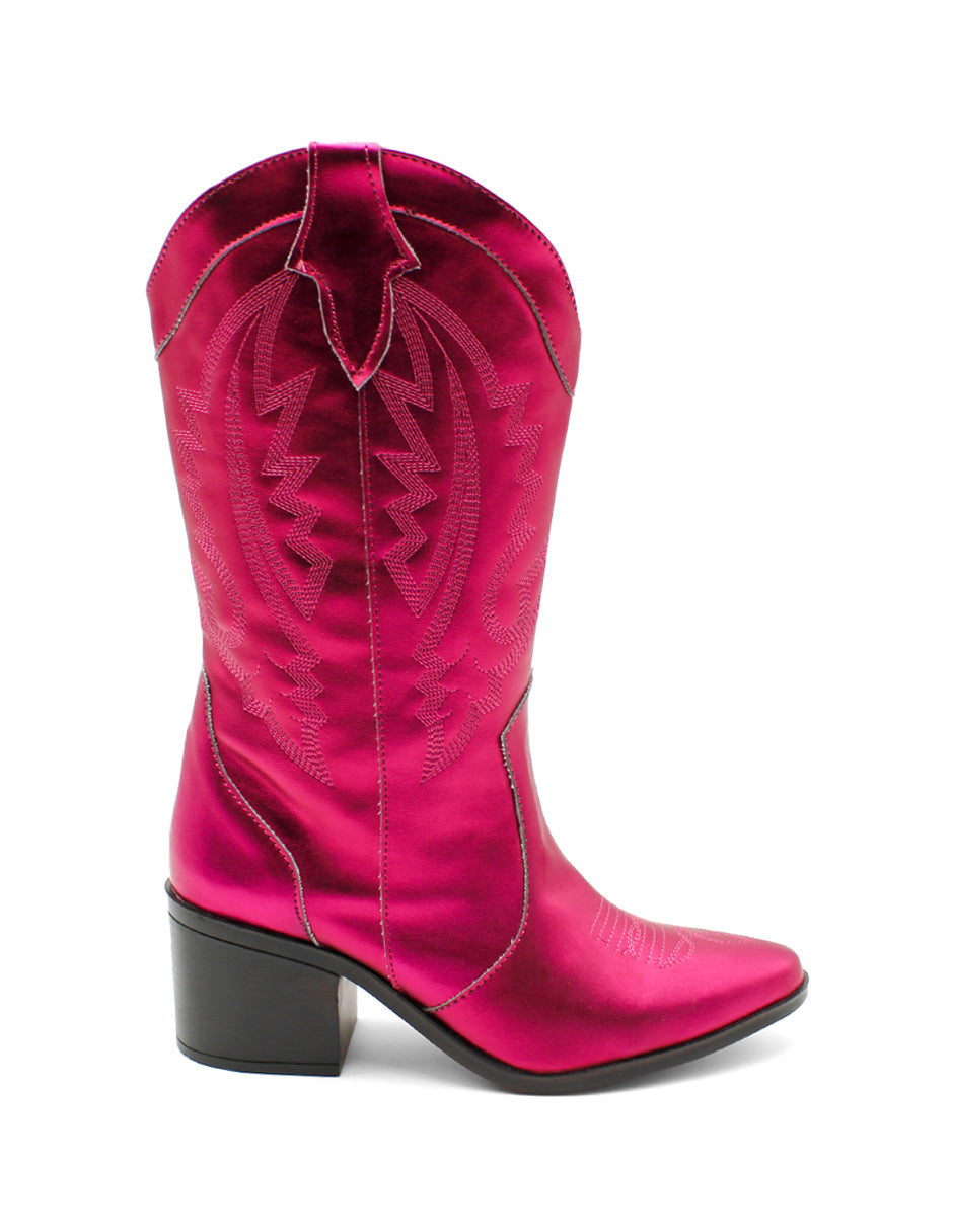 Botas tipo western Exterior Sintético Color Rosa Para Mujer De RBCOLLECTION