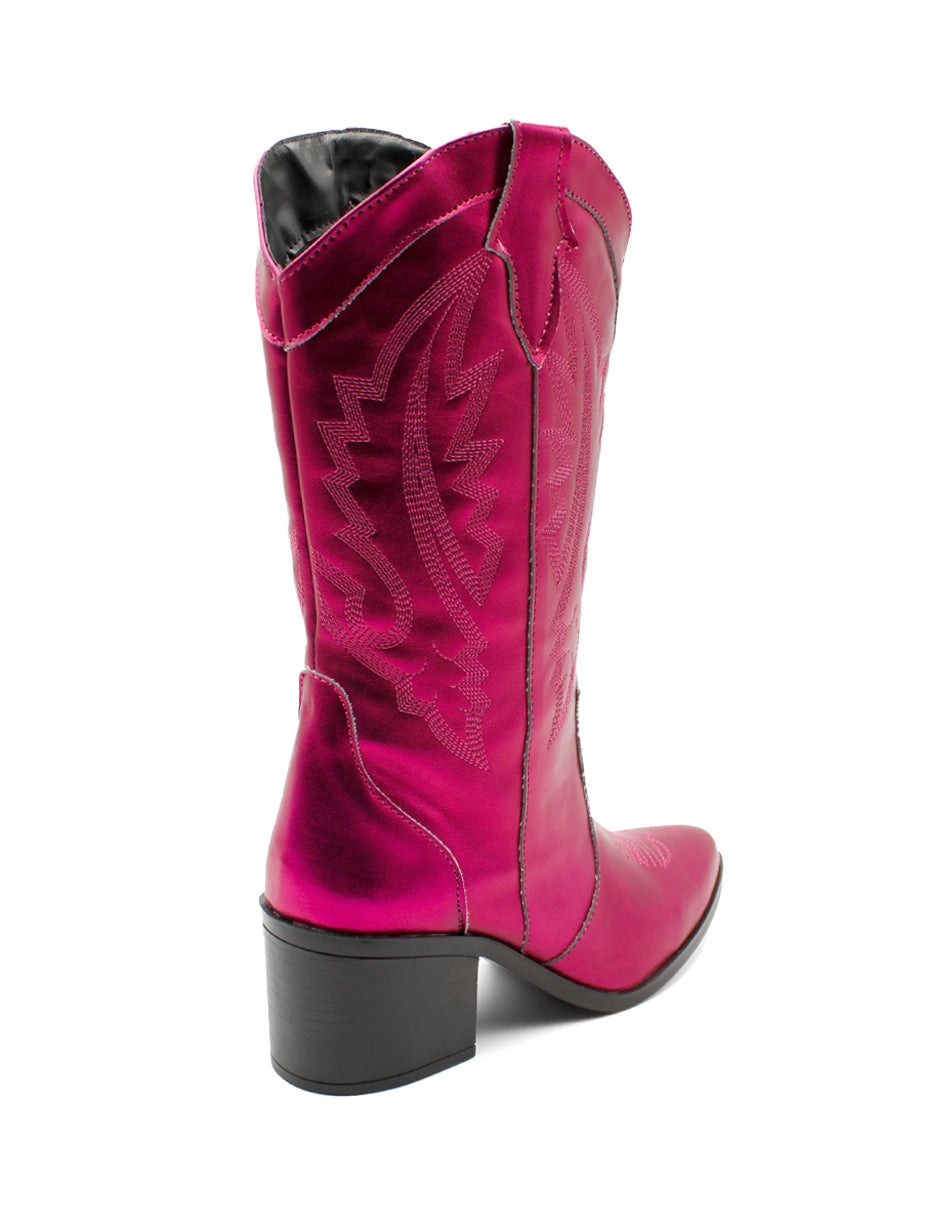 Botas tipo western Exterior Sintético Color Rosa Para Mujer De RBCOLLECTION