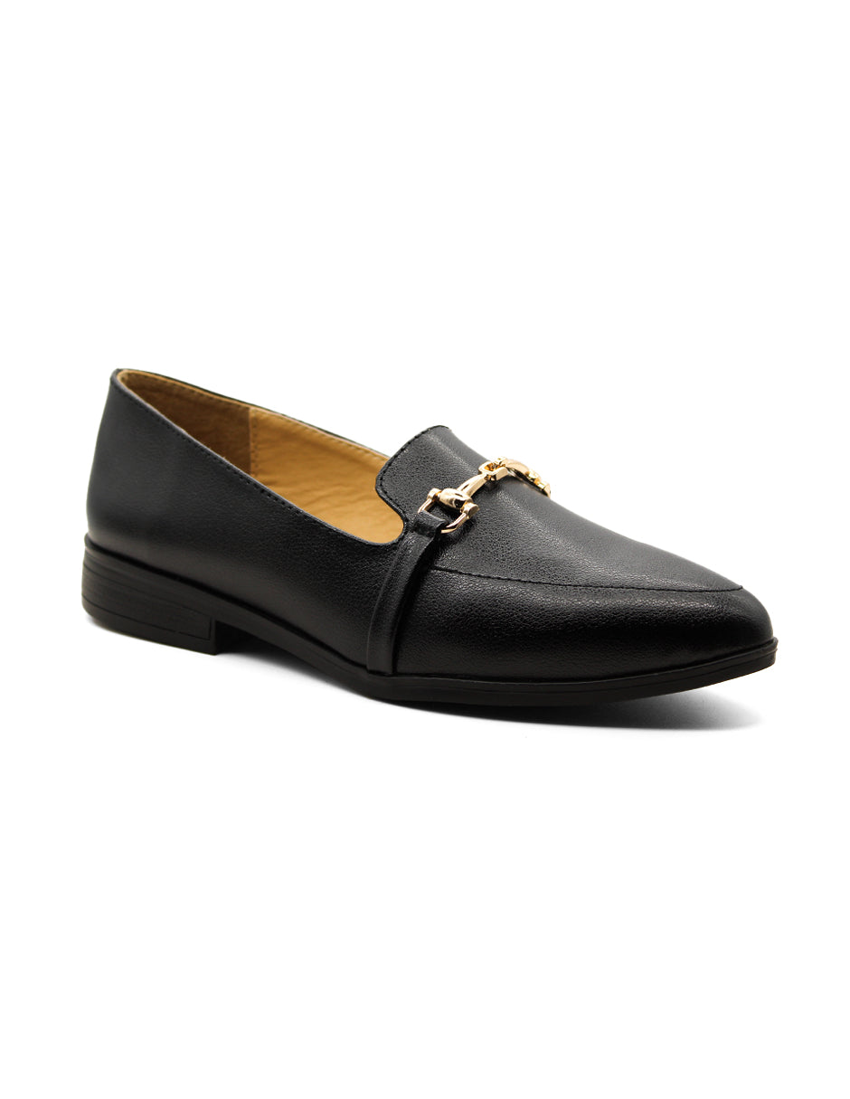 Mocasines Exterior Sintético Color Negro Para Mujer De RBCOLLECTION